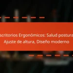 Escritorios Ergonómicos: Salud postural, Ajuste de altura, Diseño moderno