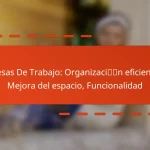 Mesas De Trabajo: Organización eficiente, Mejora del espacio, Funcionalidad