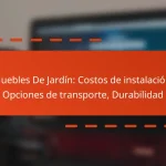 Muebles De Jardín: Costos de instalación, Opciones de transporte, Durabilidad