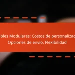 Muebles Modulares: Costos de personalización, Opciones de envío, Flexibilidad