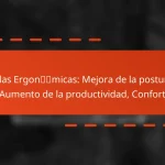 Sillas Ergonómicas: Mejora de la postura, Aumento de la productividad, Confort